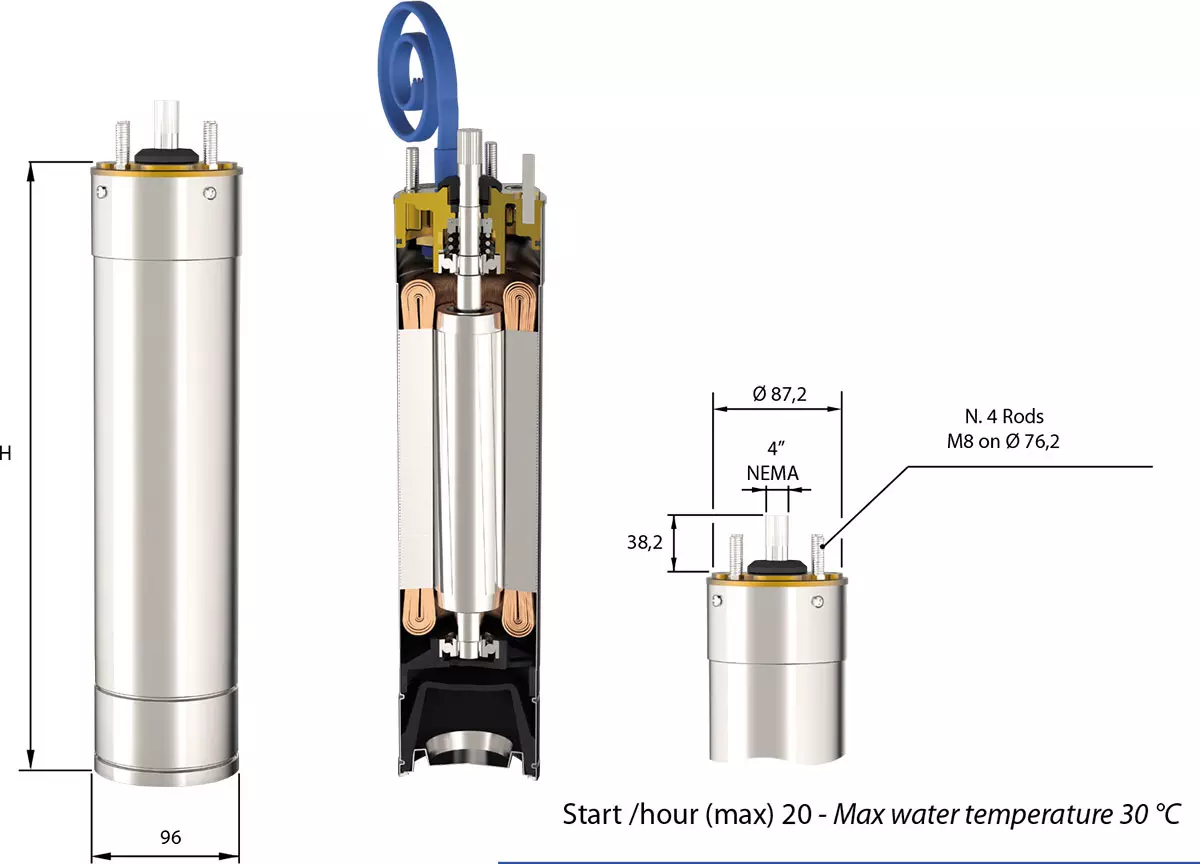 Submersible Motors 4 inches - 2